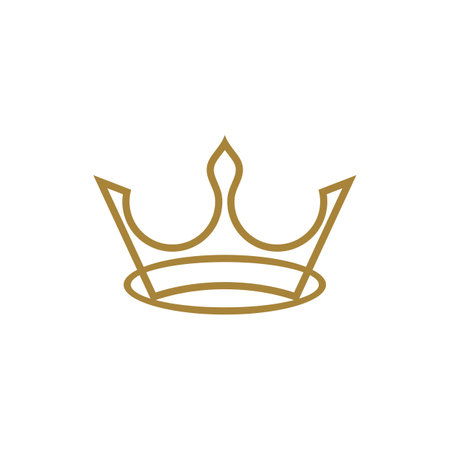 Ornamental Crown Line Logo Template Illustration Design. Vector EPS 10.のイラスト素材