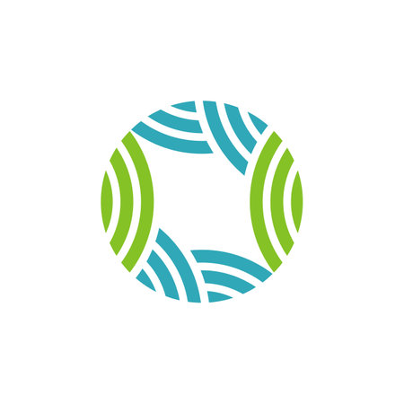 Flower Circle Line Logo Template Illustration Design. Vector EPS 10.のイラスト素材