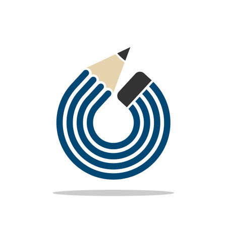 Letter O Pencil Logo Template Illustration Design. Vector EPS 10.のイラスト素材