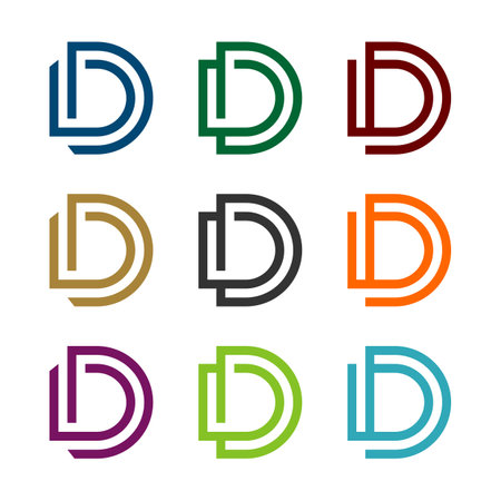 set Letter D Logo Template Illustration Design. Vector EPS 10.のイラスト素材