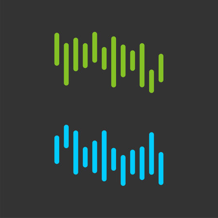 Sound Waves Line Logo Template Illustration Design. Vector EPS 10.のイラスト素材