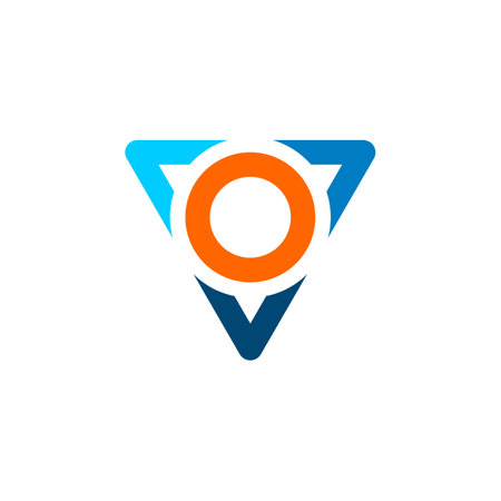 Triangle and Circle Logo Template Illustration Design. Vector EPS 10.のイラスト素材