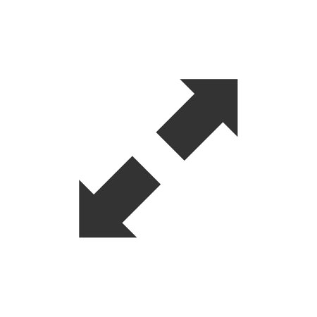 Full Screen Arrow Icon Logo Template Illustration Design. Vector EPS 10.のイラスト素材