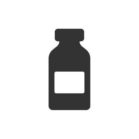 Bottle of Medicine, Supplement Icon Logo Template Illustration Design. Vector EPS 10.のイラスト素材