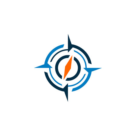Circle Compass Rose Logo Template Illustration Design. Vector EPS 10.のイラスト素材