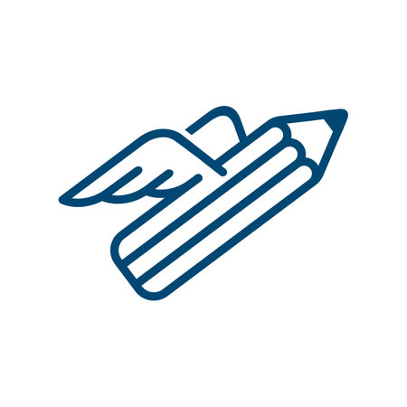 Pencil and Wing Logo Template Illustration Design. Vector EPS 10.のイラスト素材