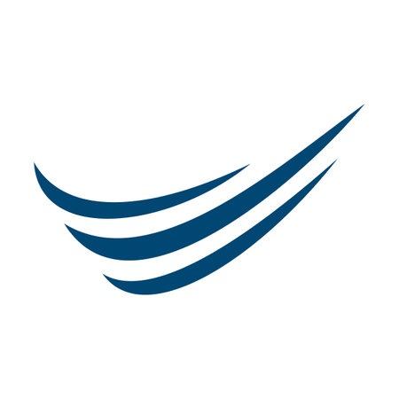 Blue Waves Swoosh Logo Template Illustration Design. Vector EPS 10.のイラスト素材