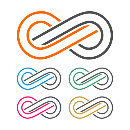 Pictograph Infinity Sign - Logo Template Illustration Design. Vector EPS 10.のイラスト素材