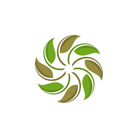 Green Natural Leaf Logo Template Illustration Design. Vector EPS 10.のイラスト素材