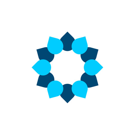 Blue Flower Logo Template Illustration Design. Vector EPS 10.のイラスト素材