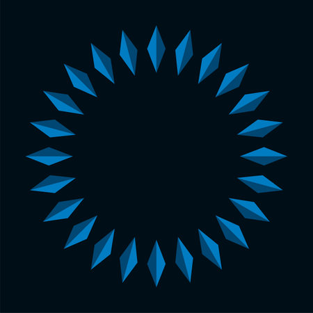 Blue Star Circle Border Illustration Design. Vector EPS 10.のイラスト素材