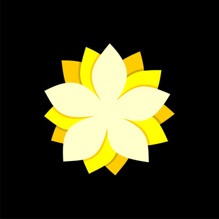 Yellow Jasmine Ornamental Logo Template Illustration Design. Vector EPS 10.のイラスト素材