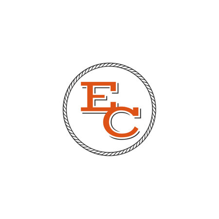 E C Letter Logo Template Illustration Design. Vector EPS 10.のイラスト素材