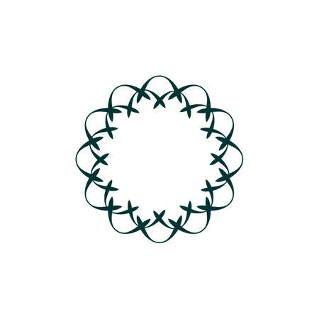 Ornamental border flower logo template Illustration Design. Vector EPS 10.のイラスト素材