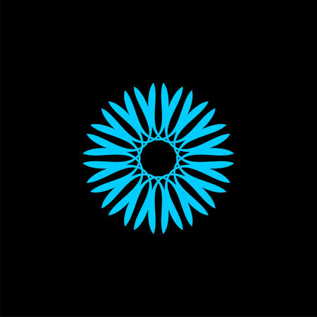 Ornamental sun flower logo template Illustration Design. Vector EPS 10.のイラスト素材