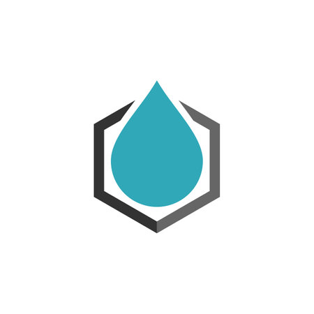 Drop Water Logo Template Illustration Design. Vector EPS 10.のイラスト素材