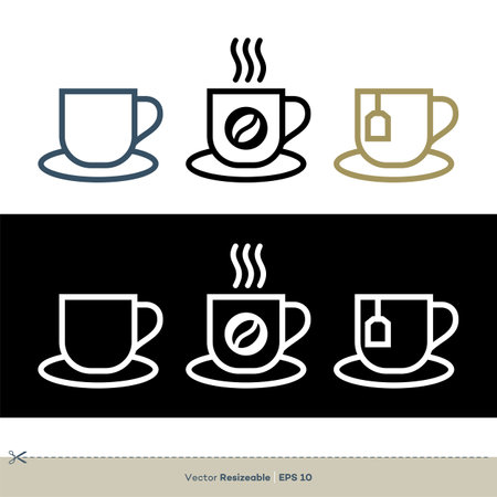 Cup Icon Vector Logo Template Illustration Design. Vector EPS 10.のイラスト素材