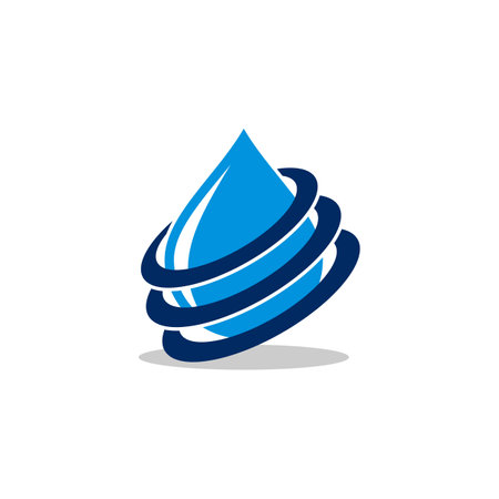 Swoosh Drop Water Logo Template Illustration Design. Vector EPS 10.のイラスト素材