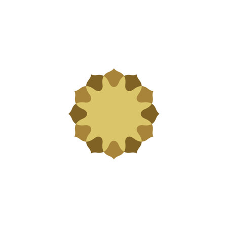 Gold Flower Pattern Logo Template Illustration Design. Vector EPS 10.のイラスト素材