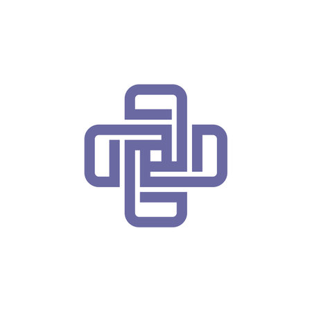 Health Care Cross Line Logo Template Illustration Design. Vector EPS 10.のイラスト素材