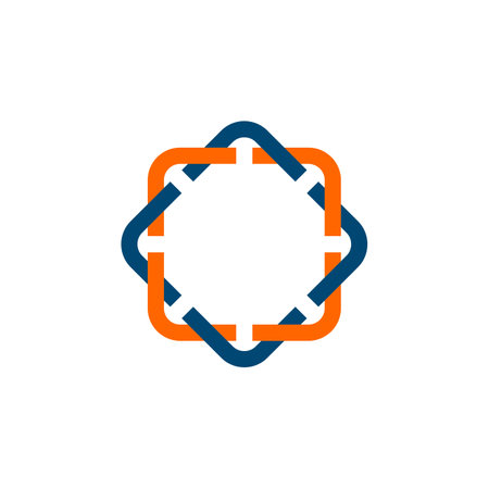 Abstract Square Plaited Logo Template Illustration Design Illustration Design. Vector EPS 10.のイラスト素材