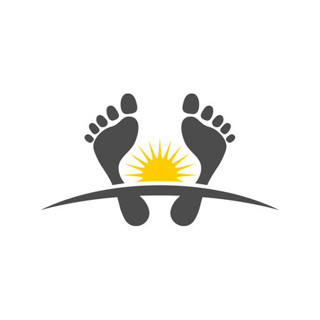 Footprint Reflexology Logo Template Illustration Design. Vector EPS 10.のイラスト素材