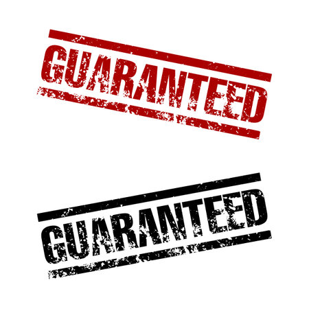 Guaranteed Rubber Stamp Logo Template Illustration Design. Vector EPS 10.のイラスト素材