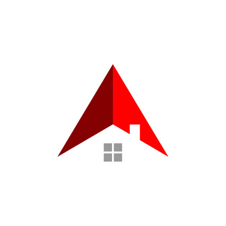 Red Arrow House Real Estate Logo Template Illustration Design. Vector EPS 10.のイラスト素材