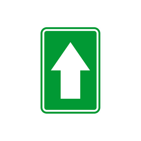 Straight Arrow Signage Vector Template Illustration Design. Vector EPS 10.のイラスト素材