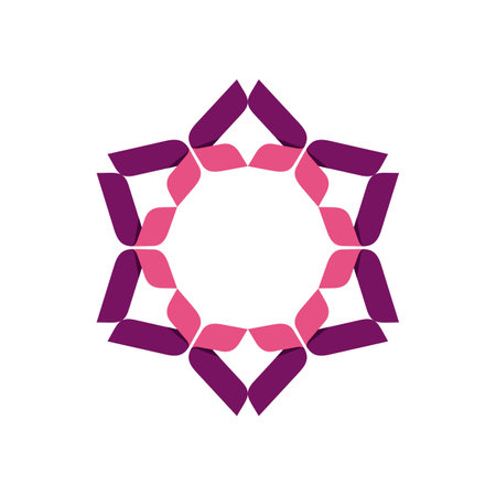 Purple Flower Star Logo Template Illustration Design. Vector EPS 10.のイラスト素材