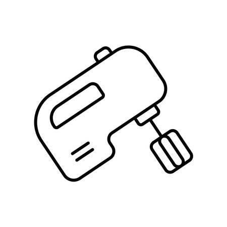 Hand Mixer Icon Vector Designのイラスト素材