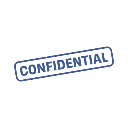 Confidential Stamp, Confidential Square Signのイラスト素材