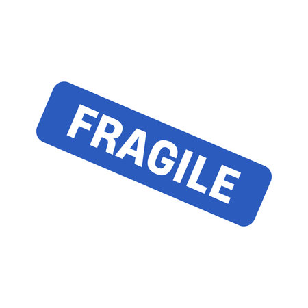 Fragile Stamp, Fragile Grunge Square Signのイラスト素材