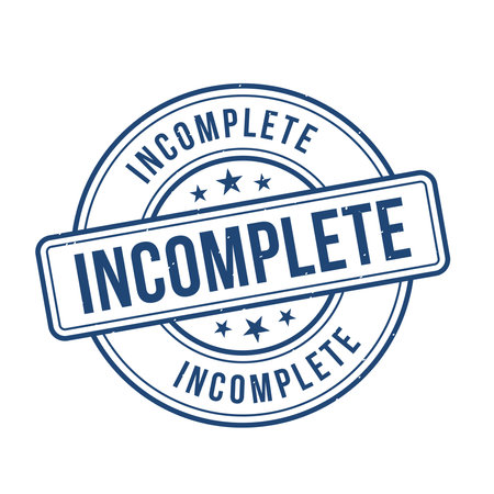 Incomplete Stamp,Incomplete Grunge Round Signのイラスト素材