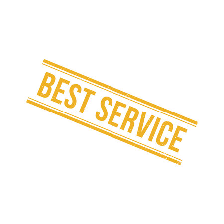 Best Service Stamp, Best Service Grunge Square Signのイラスト素材