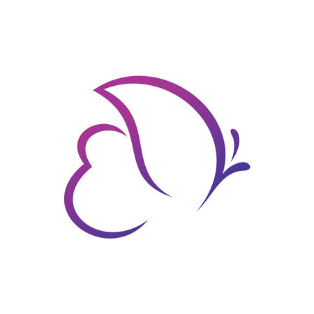 Beauty Butterfly Vector Logo Template Illustration Design EPS 10.のイラスト素材