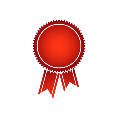 Award Ribbon Rosette Badge Icon Vector Logo Template Illustration Design. Vector EPS 10.のイラスト素材