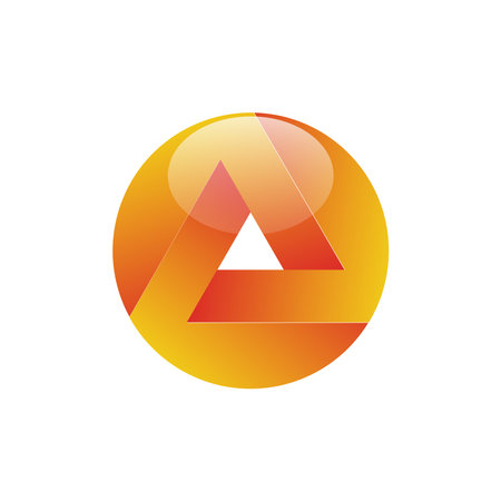 Circle Trinity Letter A Icon Vector Logo Templateのイラスト素材