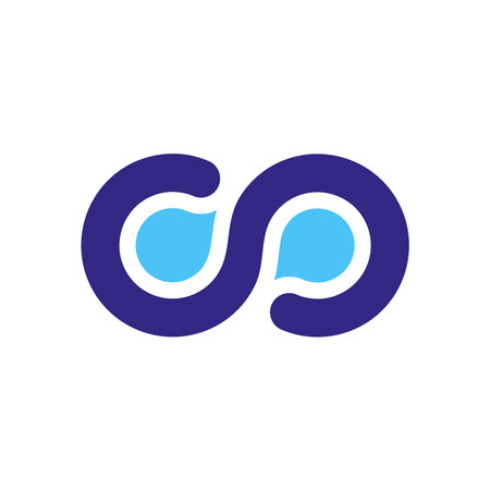 Pictograph Infinity Sign Logo Template Illustration Design