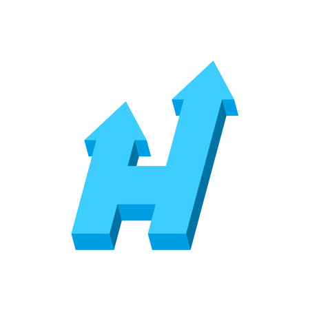 Letter H Icon Vector Logo Templateのイラスト素材