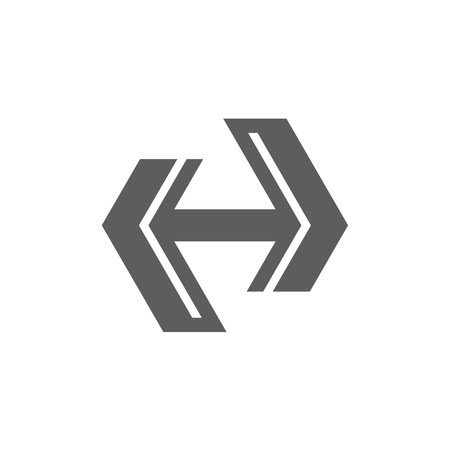 Letter H Icon Vector Logo Templateのイラスト素材