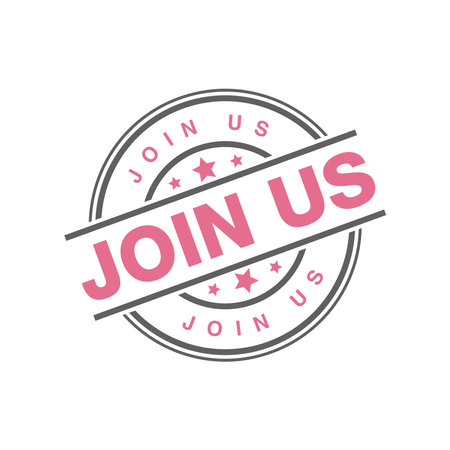 Join Us Letter Rubber Stamp Templateのイラスト素材