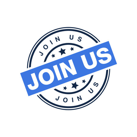 Join Us Letter Rubber Stamp Templateのイラスト素材
