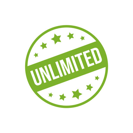 Unlimited Letter Rubber Stamp Templateのイラスト素材