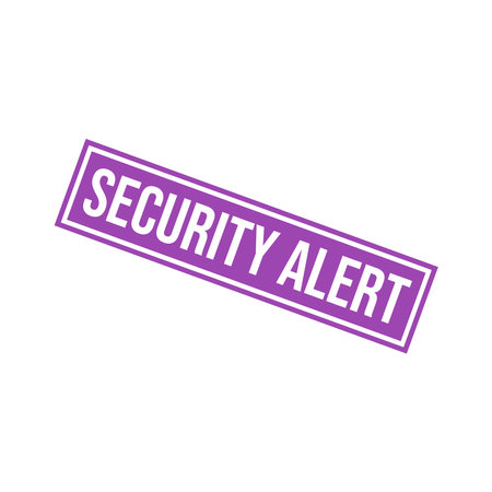 Security Alert Rubber Stamp Vector Template