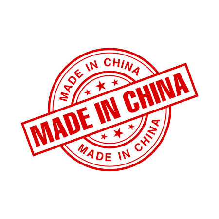 Made in China Rubber Stamp Vector Templateのイラスト素材