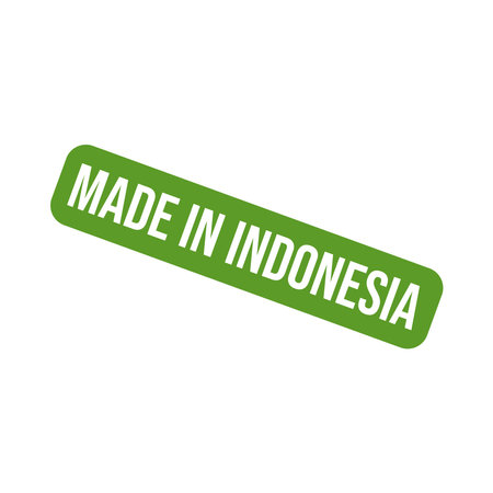 Made in Indonesia Rubber Stamp Vector Templateのイラスト素材