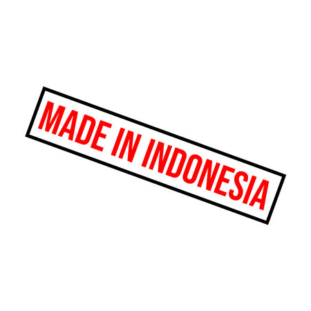 Made in Indonesia Rubber Stamp Vector Templateのイラスト素材