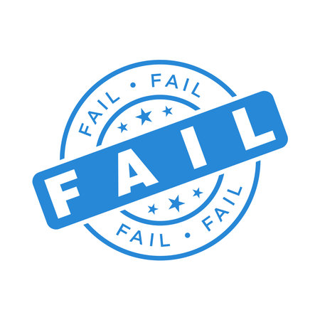 Fail Letter Rubber Stamp Template Designのイラスト素材