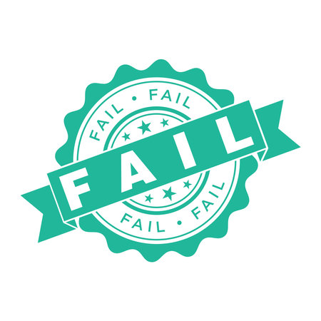Fail Letter Rubber Stamp Template Design